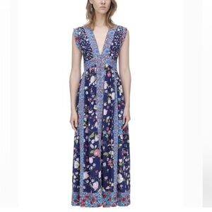 Rebecca Taylor Tapestry Garden Floral midi dress 10 / 8